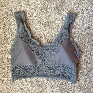 Lace bralette from Altar’d state. Size s/m. Grey.
